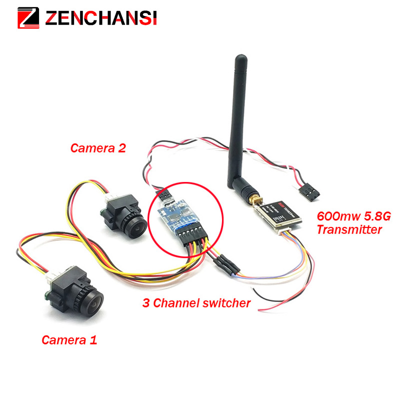 3-канальная двойная видеокамер – обзор и цена Fpv Camera Cmos
