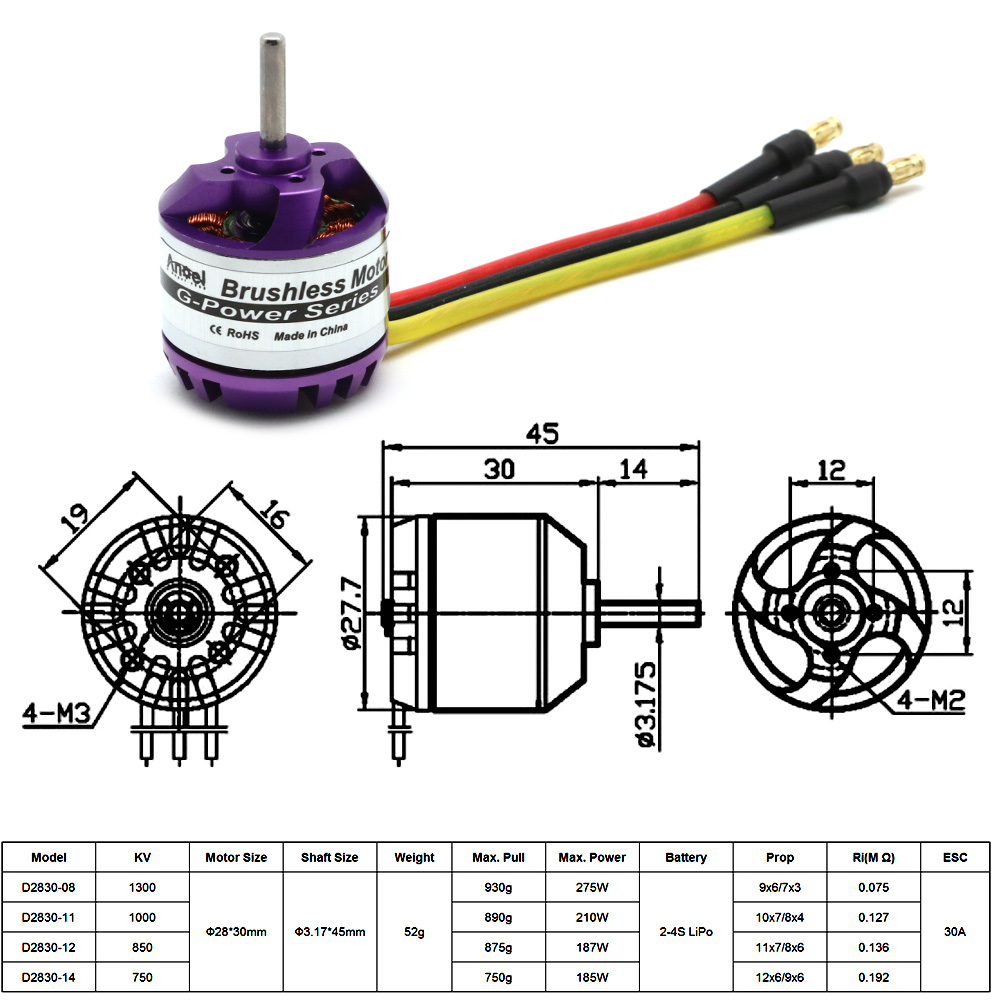 D2830 1300KV 1000KV 850KV 750K – обзор и цена Drone Rc Leading