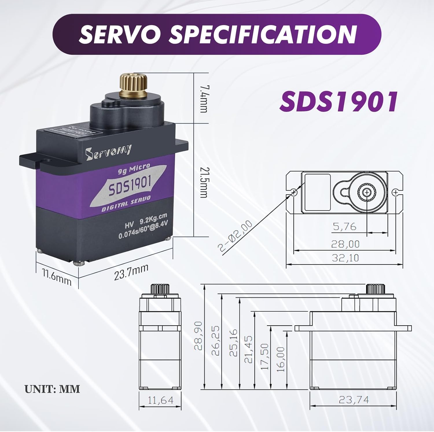 SERVOMY-SDS1901 Цифровой 9G ми – обзор и цена Drone And Car