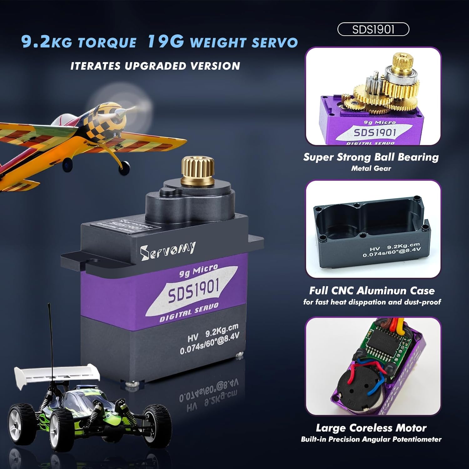 SERVOMY-SDS1901 Цифровой 9G ми – обзор и цена Drone And Car